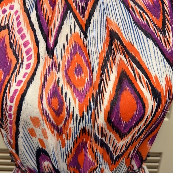 104. Trina Turk Mao Printed Dress in Purple - Picture 9 of 15